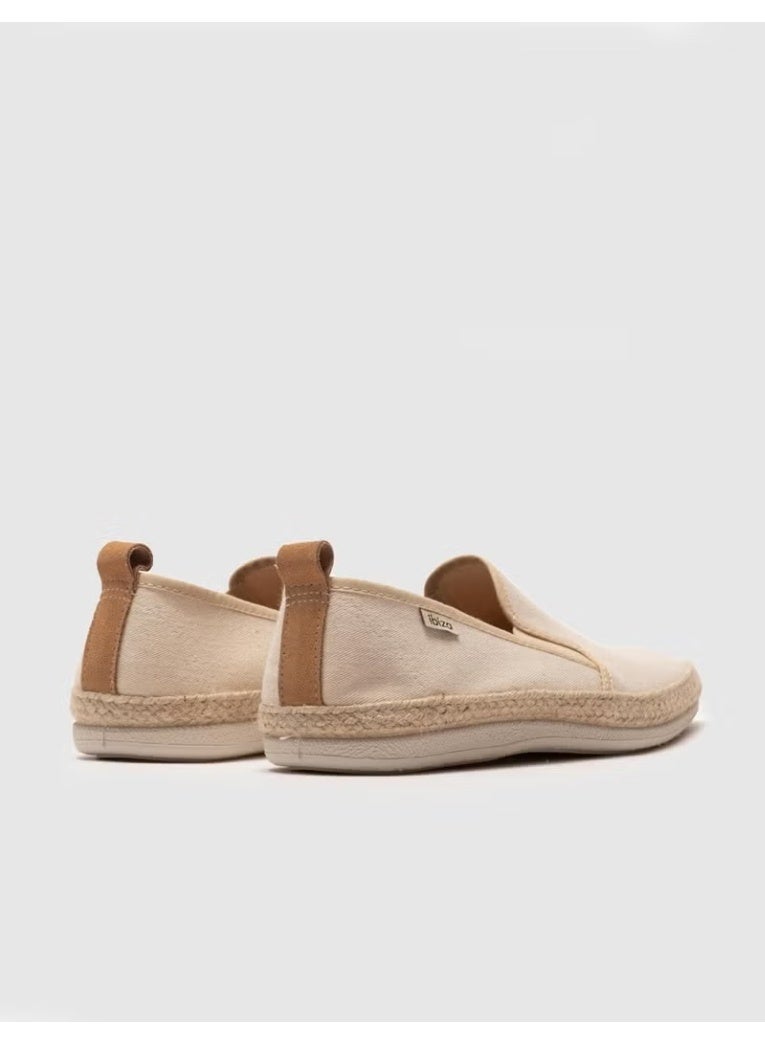 Cabani Men's Straw Detail Casual Shoes - Beige - Image 2